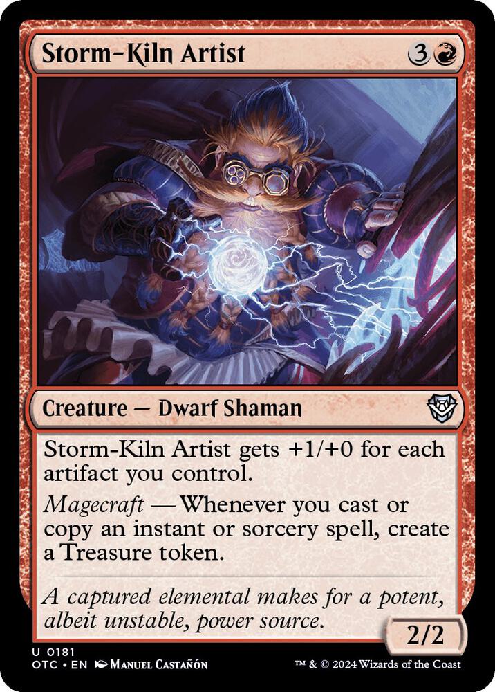 Storm-Kiln Artist 181 card from Commander: Outlaws of Thunder Junction