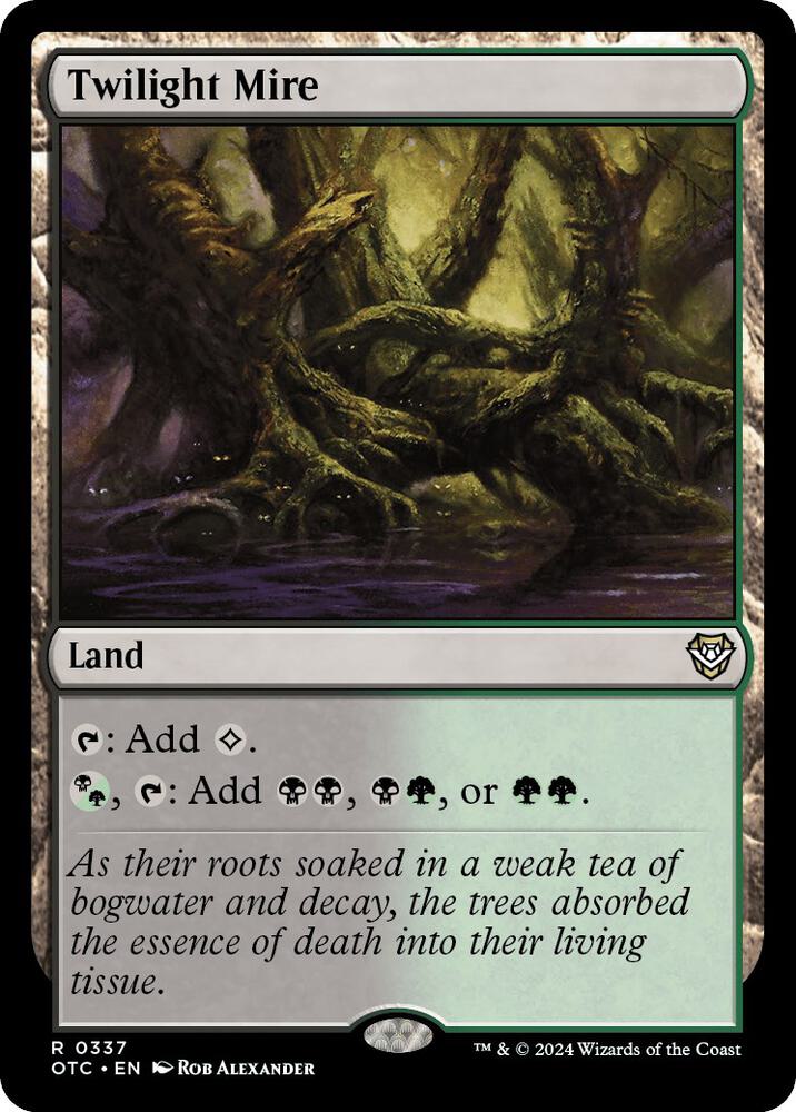 Twilight Mire 337 card from Commander: Outlaws of Thunder Junction