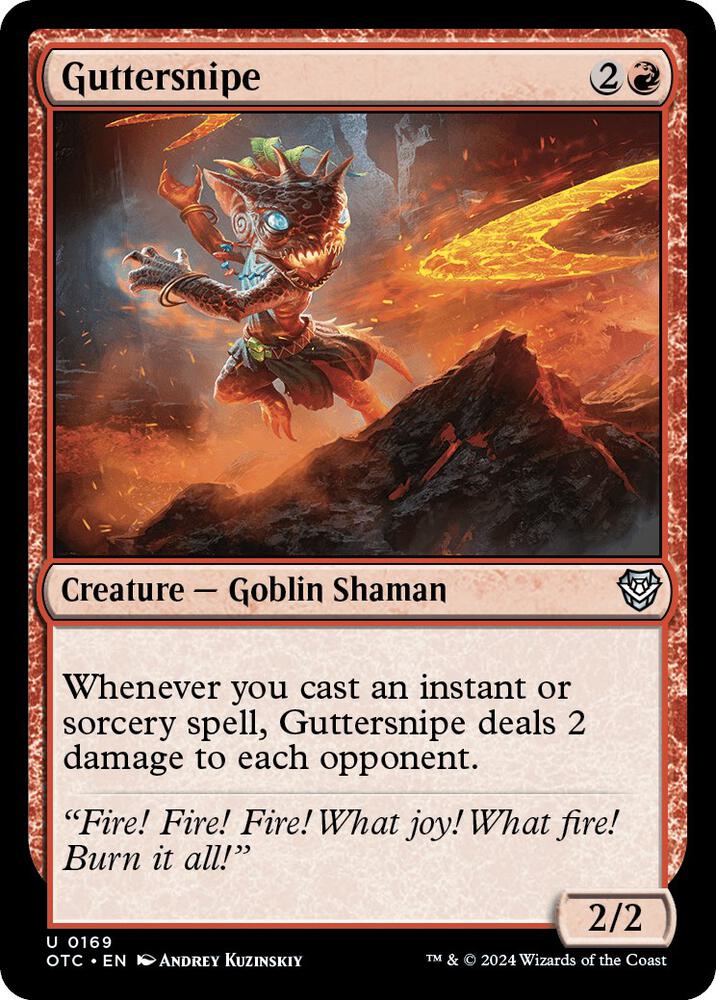 Guttersnipe 169 card from Commander: Outlaws of Thunder Junction