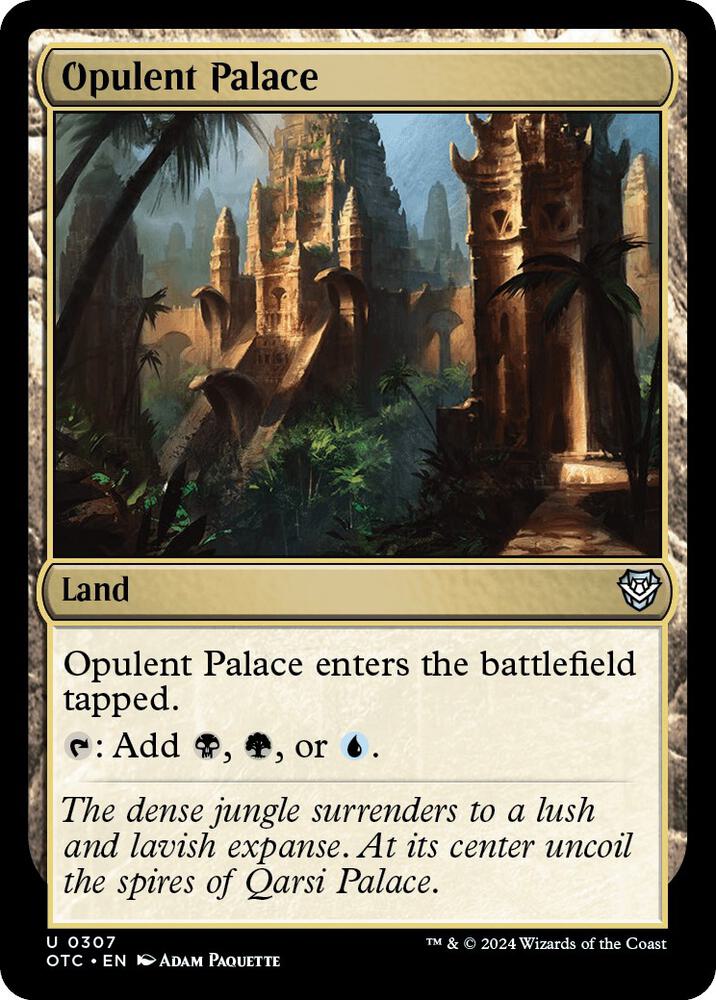 Opulent Palace 307 card from Commander: Outlaws of Thunder Junction