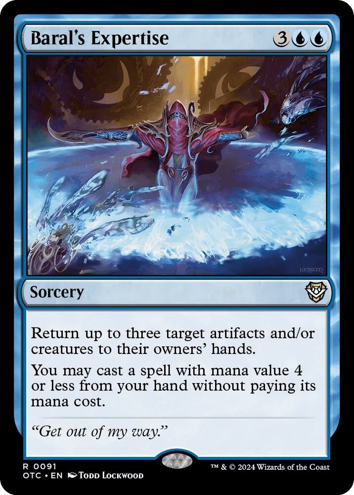 Baral's Expertise 91 card from Commander: Outlaws of Thunder Junction