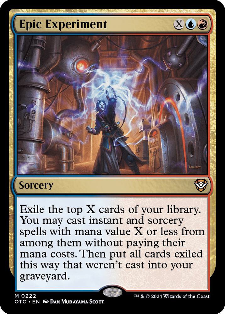 Epic Experiment 222 card from Commander: Outlaws of Thunder Junction