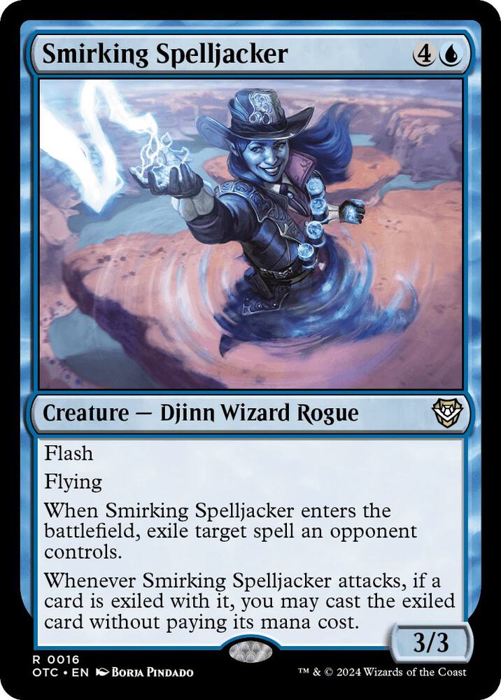 Smirking Spelljacker 16 card from Commander: Outlaws of Thunder Junction