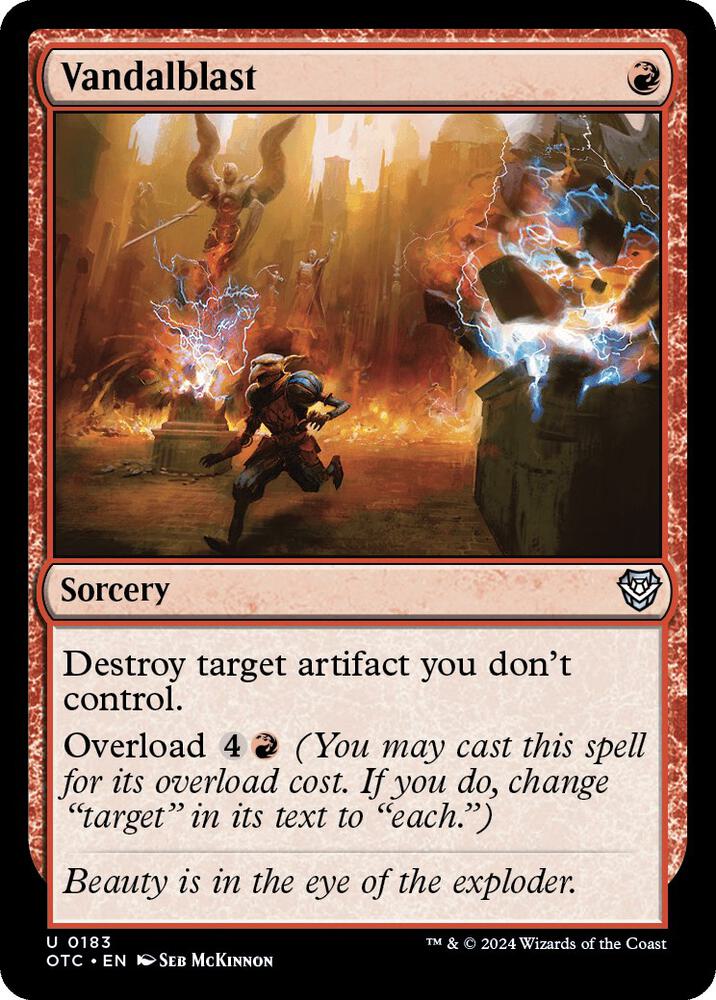Vandalblast 183 card from Commander: Outlaws of Thunder Junction