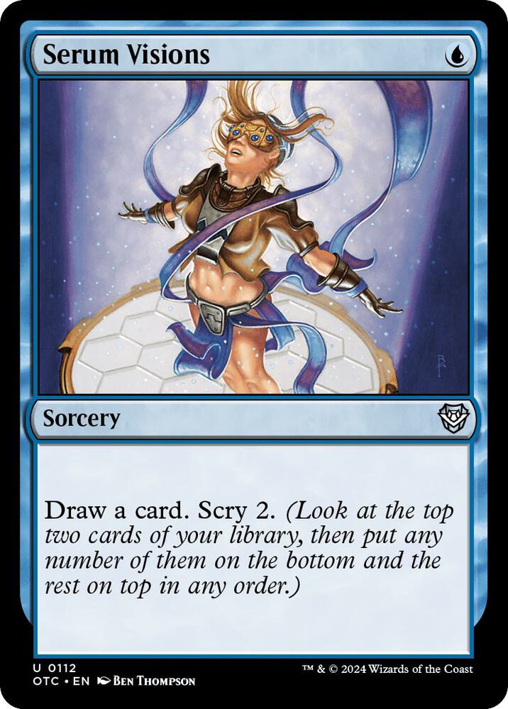 Serum Visions 112 card from Commander: Outlaws of Thunder Junction