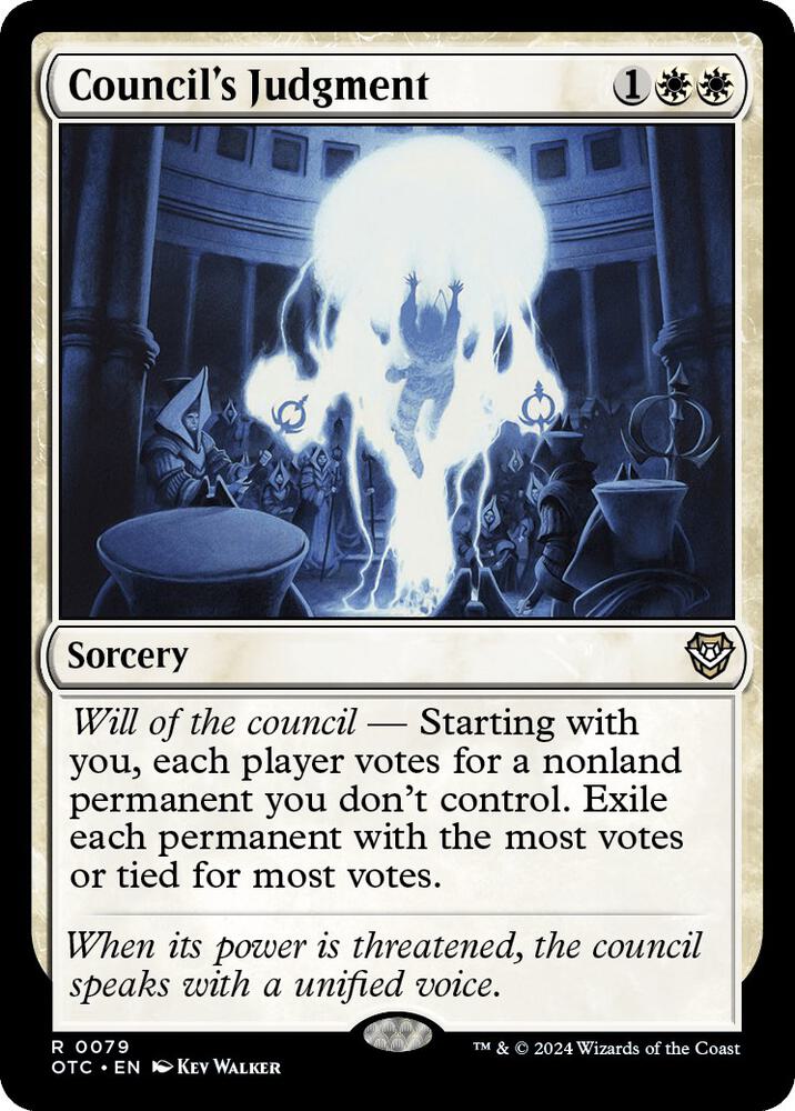 Council's Judgment 79 card from Commander: Outlaws of Thunder Junction
