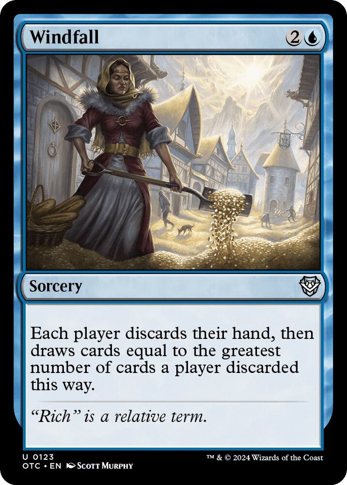 Windfall 123 card from Commander: Outlaws of Thunder Junction