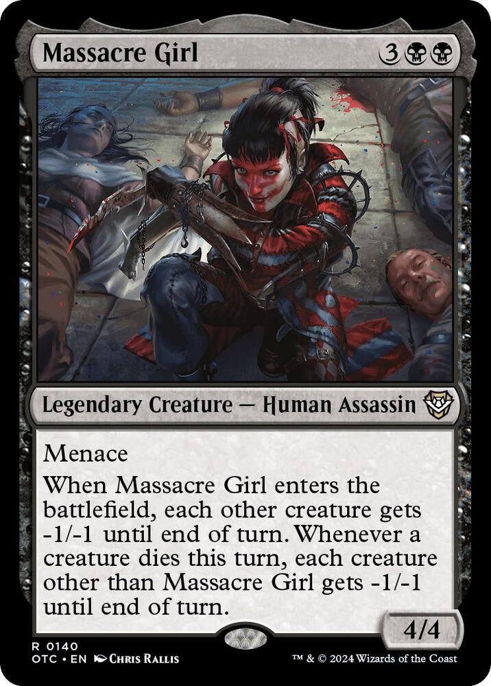 Massacre Girl 140 card from Commander: Outlaws of Thunder Junction
