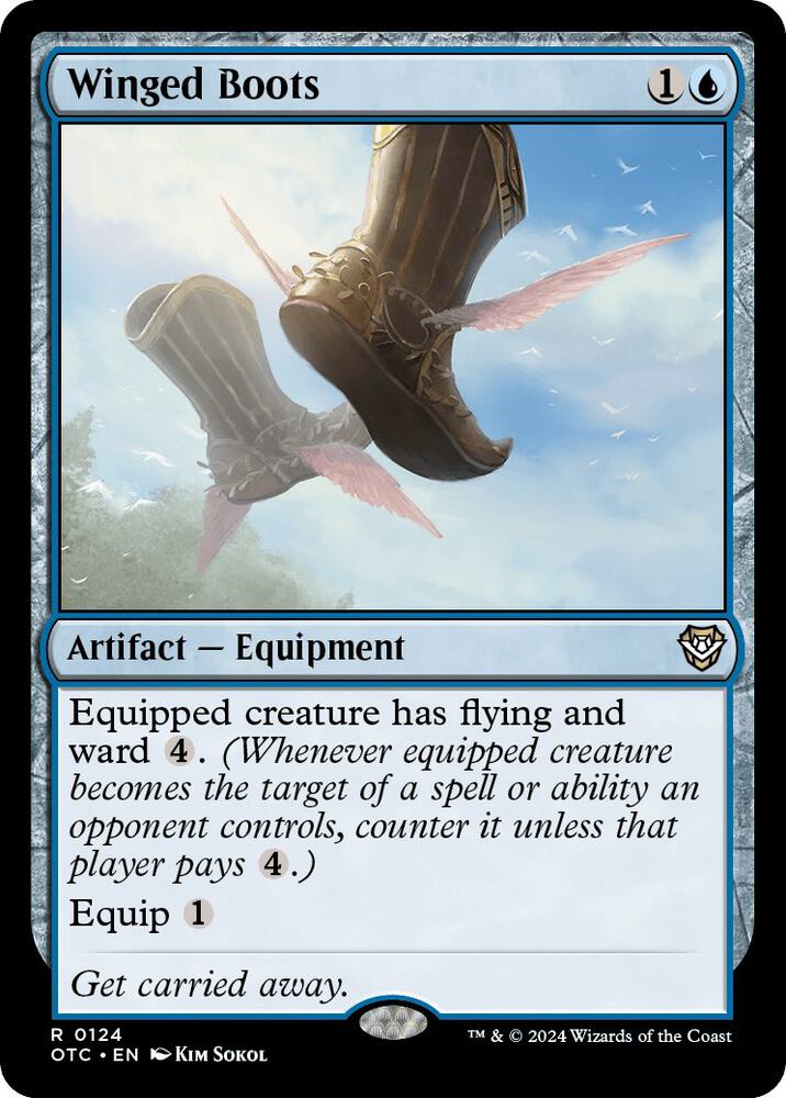 Winged Boots 124 card from Commander: Outlaws of Thunder Junction