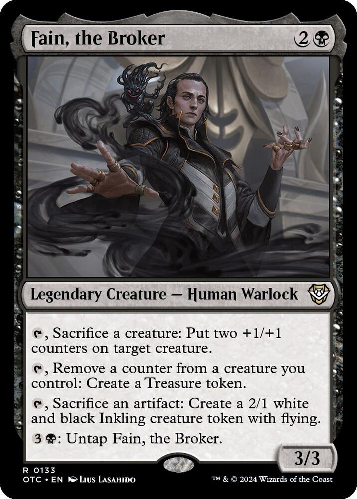 Fain, the Broker 133 card from Commander: Outlaws of Thunder Junction