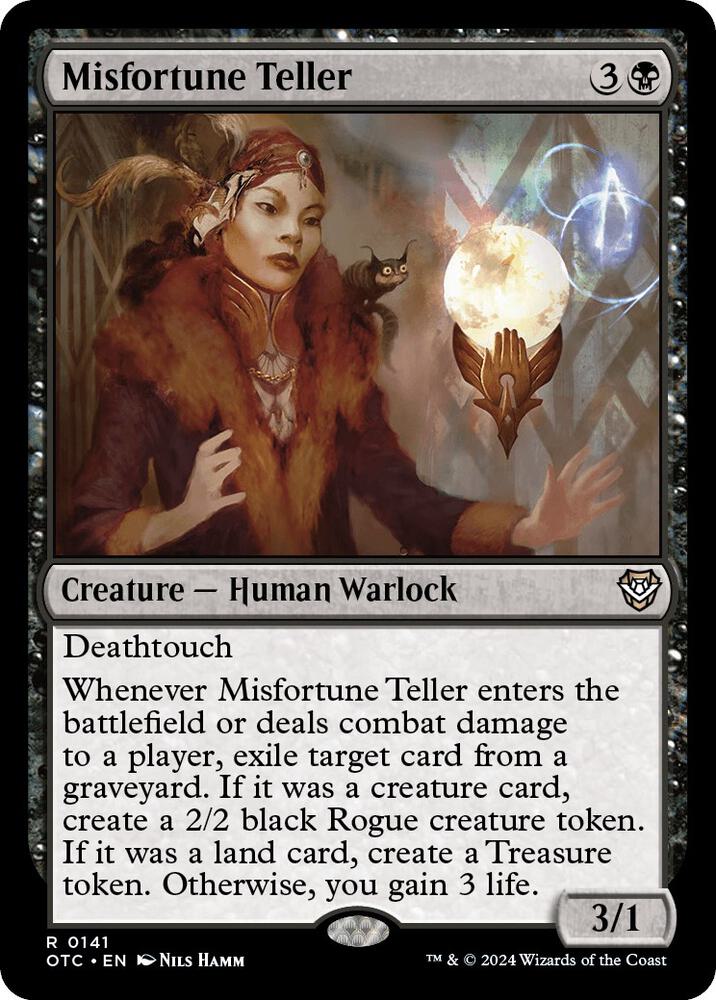 Misfortune Teller 141 card from Commander: Outlaws of Thunder Junction