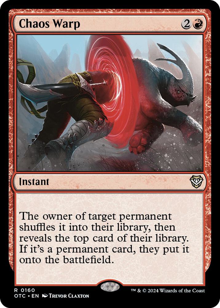 Chaos Warp 160 card from Commander: Outlaws of Thunder Junction