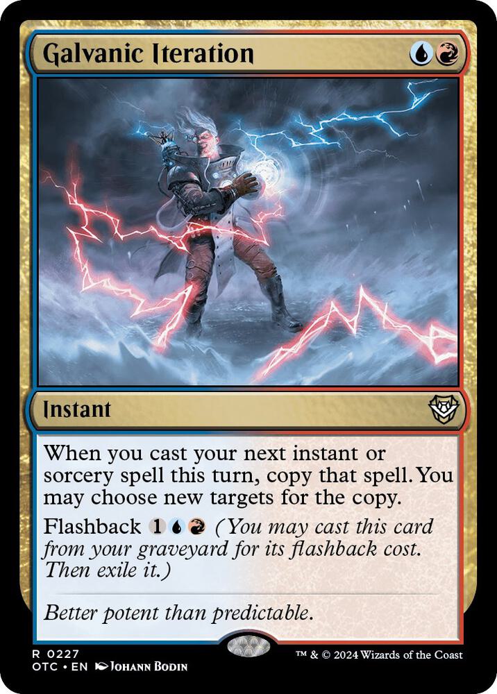 Galvanic Iteration 227 card from Commander: Outlaws of Thunder Junction