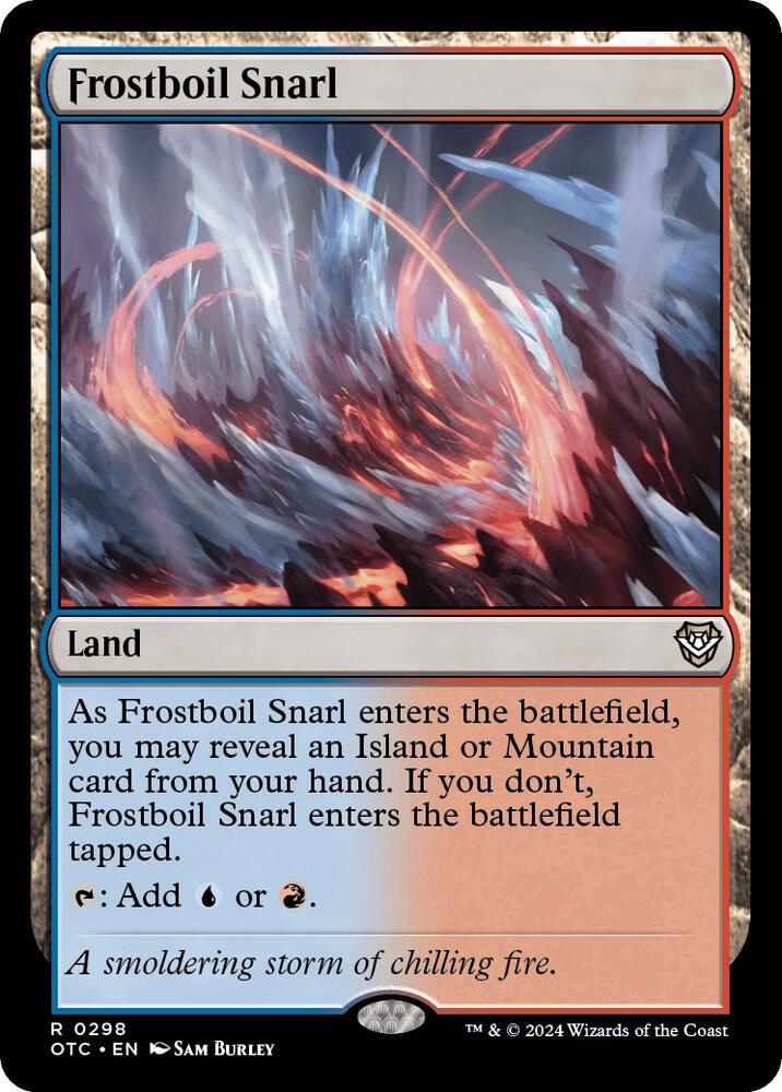 Frostboil Snarl 298 card from Commander: Outlaws of Thunder Junction