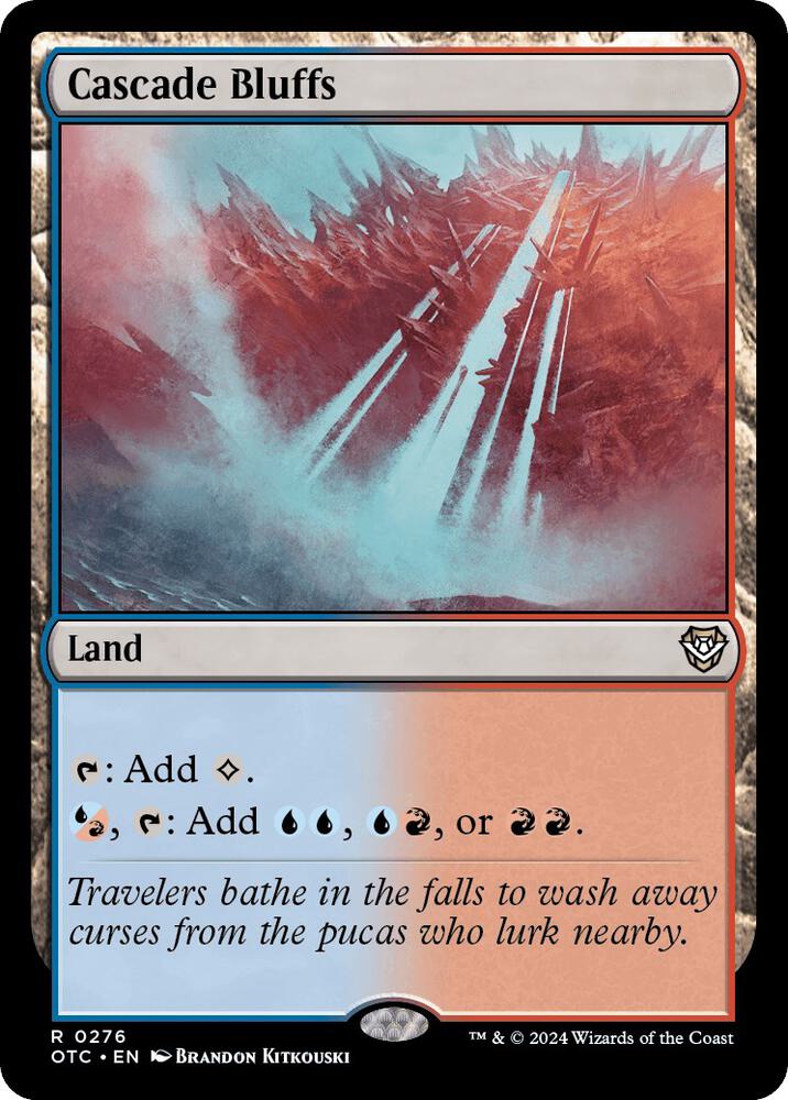 Cascade Bluffs 276 card from Commander: Outlaws of Thunder Junction