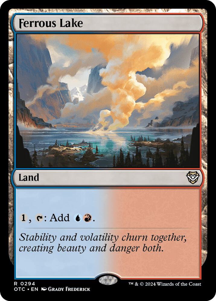 Ferrous Lake 294 card from Commander: Outlaws of Thunder Junction