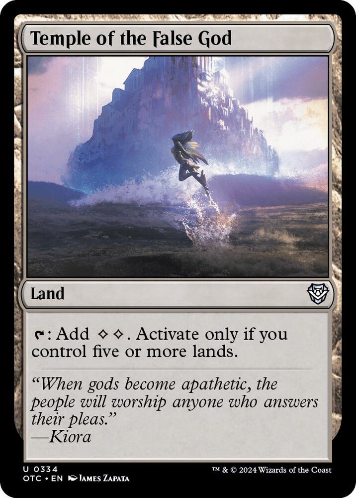 Temple of the False God 334 card from Commander: Outlaws of Thunder Junction