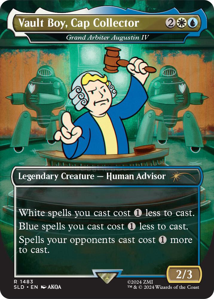 Vault Boy, Cap Collector - Grand Arbiter Augustin IV 1483 card from Secret Lair Drop Series