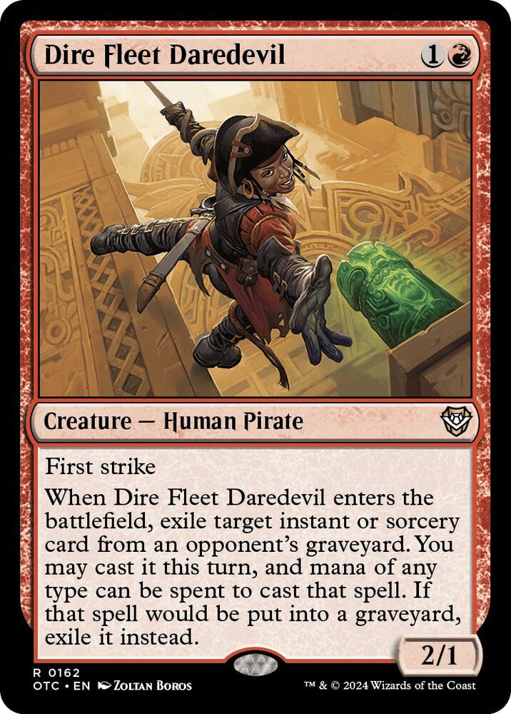 Dire Fleet Daredevil 162 card from Commander: Outlaws of Thunder Junction