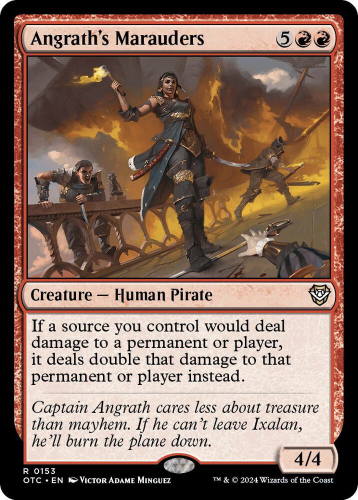 Angrath's Marauders 153 card from Commander: Outlaws of Thunder Junction