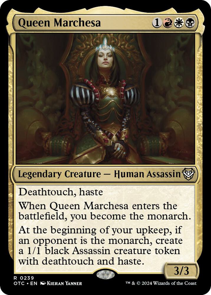 Queen Marchesa 239 card from Commander: Outlaws of Thunder Junction