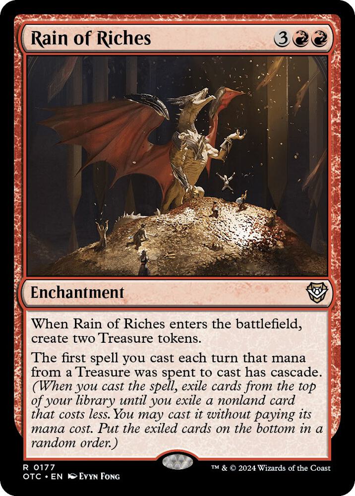 Rain of Riches 177 card from Commander: Outlaws of Thunder Junction