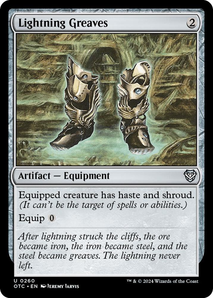 Lightning Greaves 260 card from Commander: Outlaws of Thunder Junction