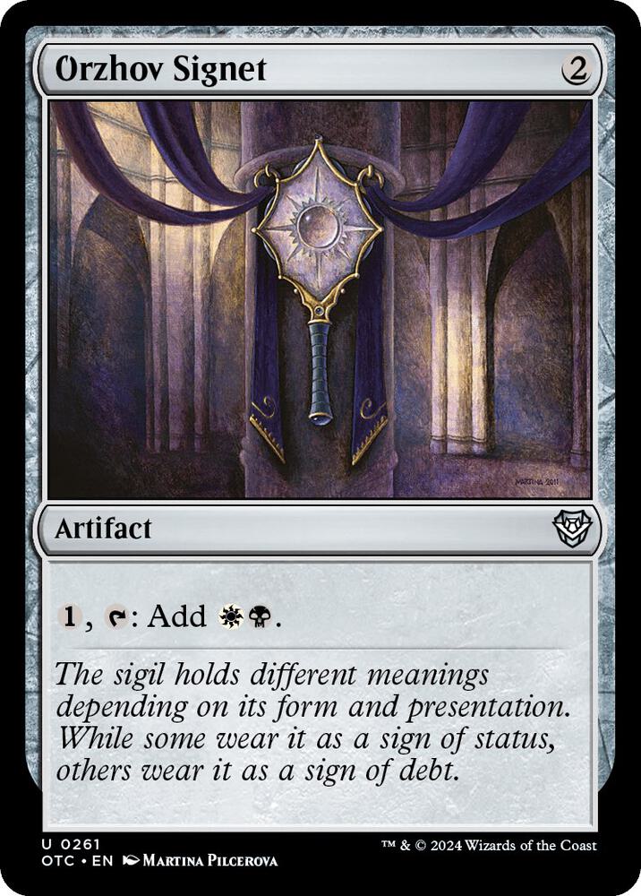 Orzhov Signet 261 card from Commander: Outlaws of Thunder Junction