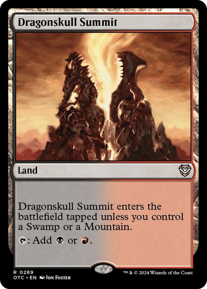 Dragonskull Summit 289 card from Commander: Outlaws of Thunder Junction
