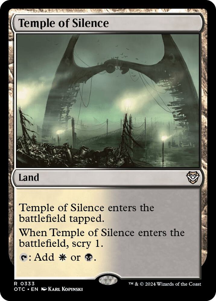 Temple of Silence 333 card from Commander: Outlaws of Thunder Junction