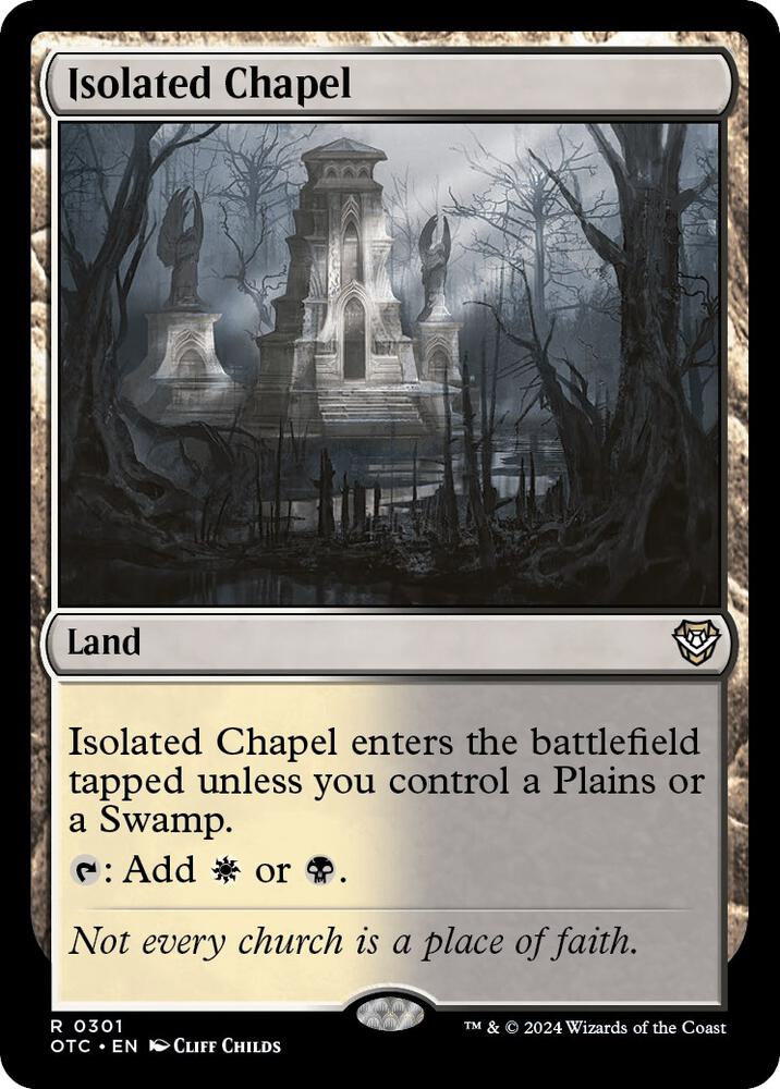 Isolated Chapel 301 card from Commander: Outlaws of Thunder Junction