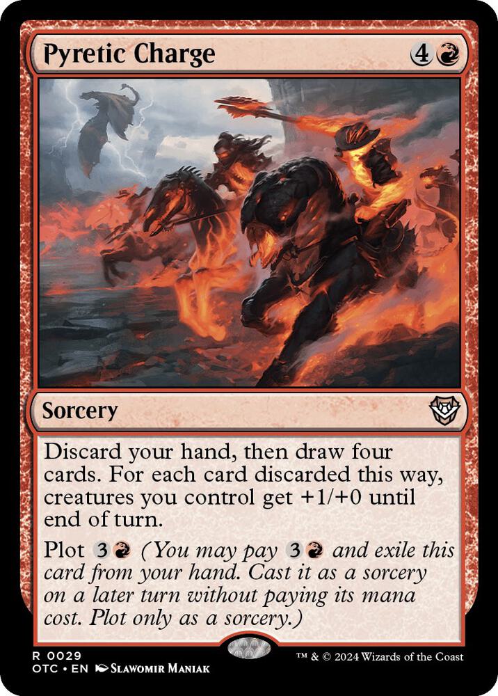 Pyretic Charge 29 card from Commander: Outlaws of Thunder Junction