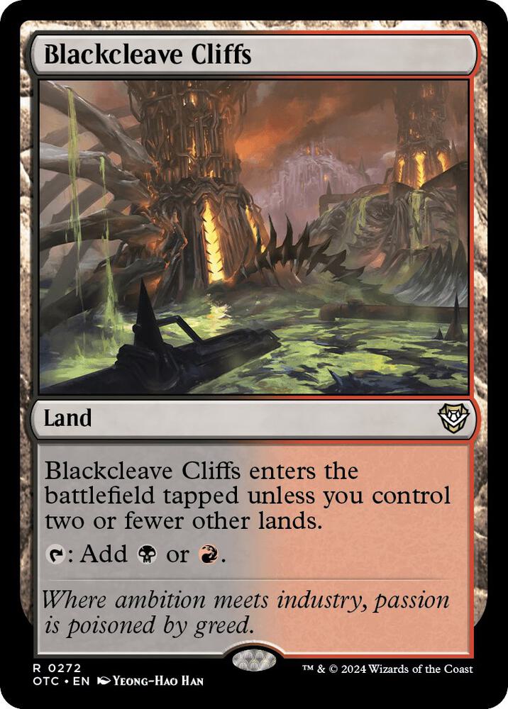 Blackcleave Cliffs 272 card from Commander: Outlaws of Thunder Junction