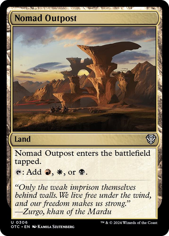 Nomad Outpost 306 card from Commander: Outlaws of Thunder Junction