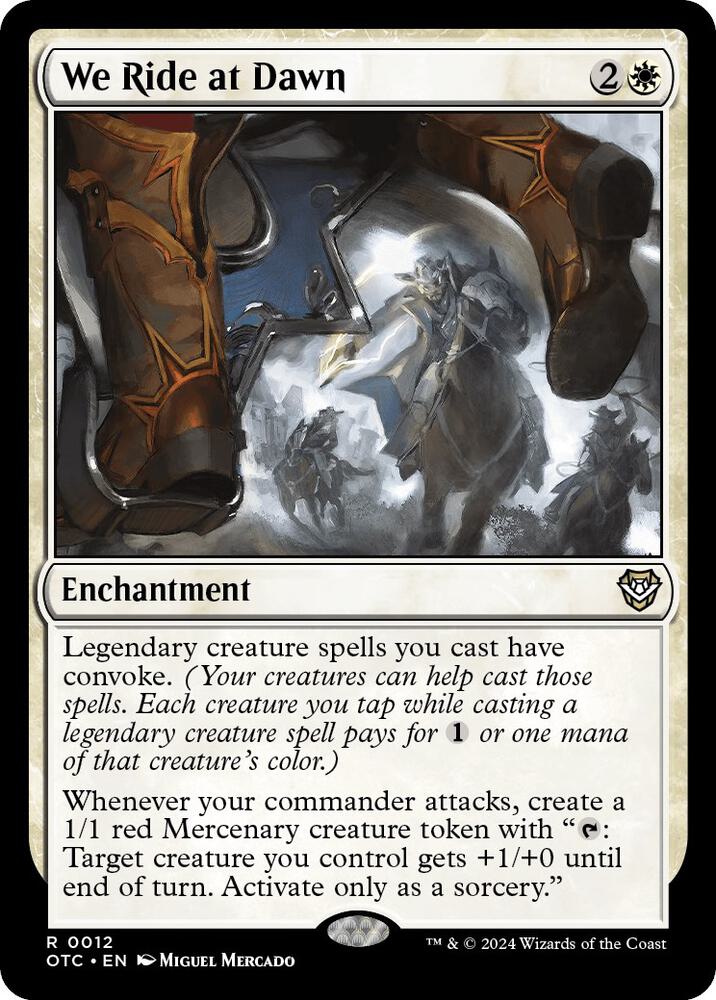 We Ride at Dawn 12 card from Commander: Outlaws of Thunder Junction