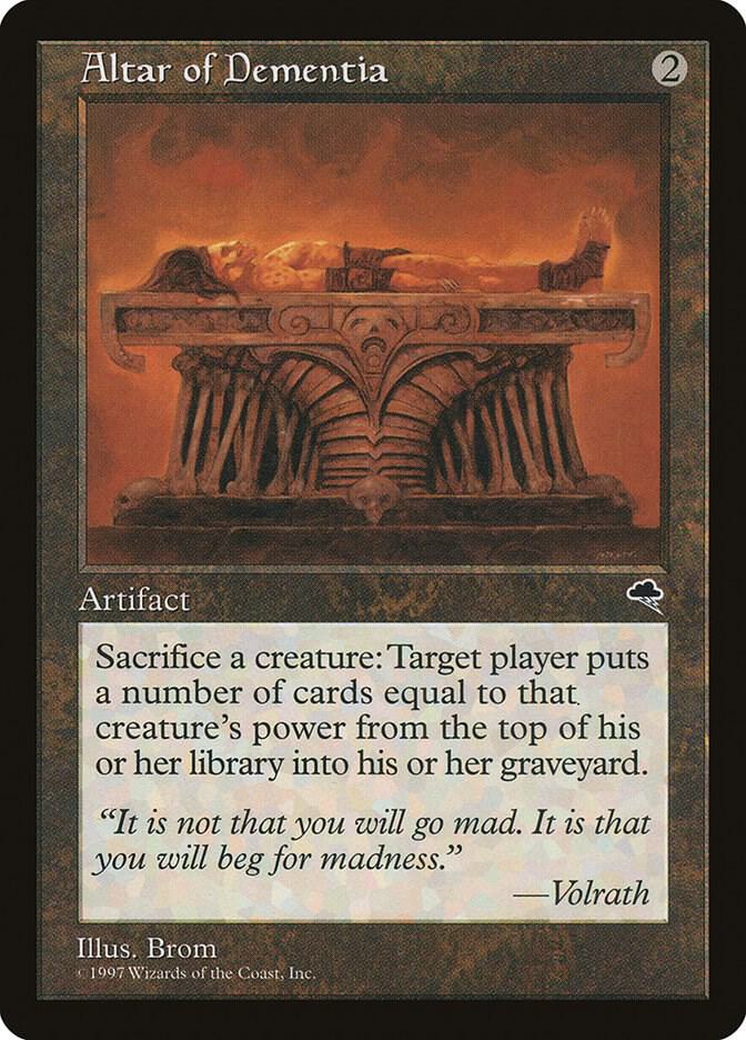 Altar of Dementia 276 card from Tempest