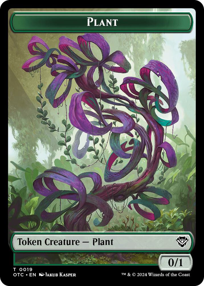 Plant // Sand Warrior Double-Sided Token 19 // 23 card from Commander: Outlaws of Thunder Junction