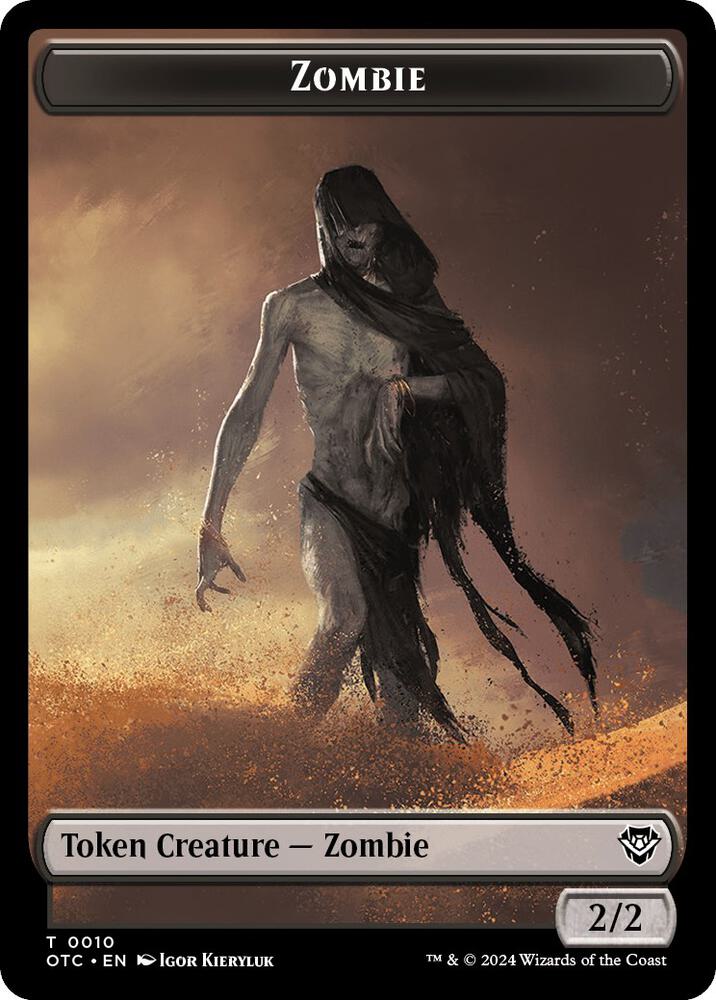 Zombie // Ox Double-Sided Token 10 // 3 card from Commander: Outlaws of Thunder Junction