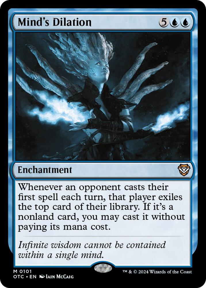 Mind's Dilation 101 card from Commander: Outlaws of Thunder Junction