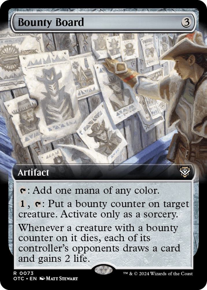 Bounty Board (Extended Art) 73 card from Commander: Outlaws of Thunder Junction