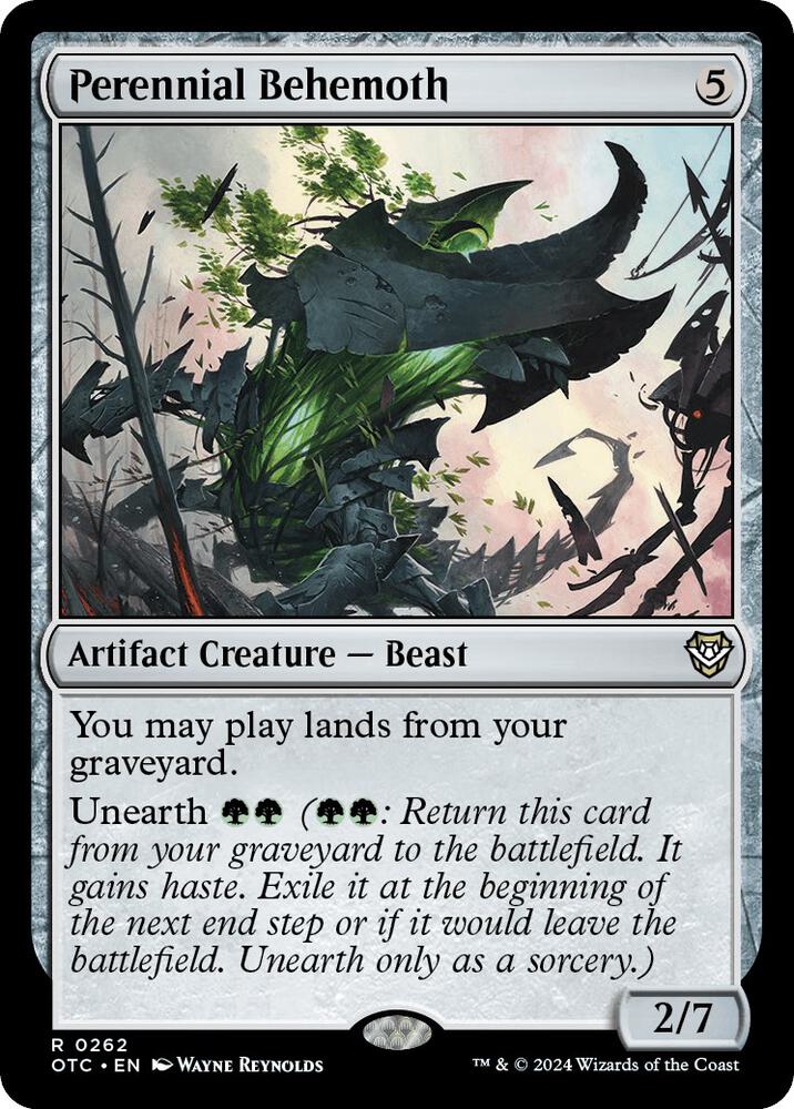 Perennial Behemoth 262 card from Commander: Outlaws of Thunder Junction