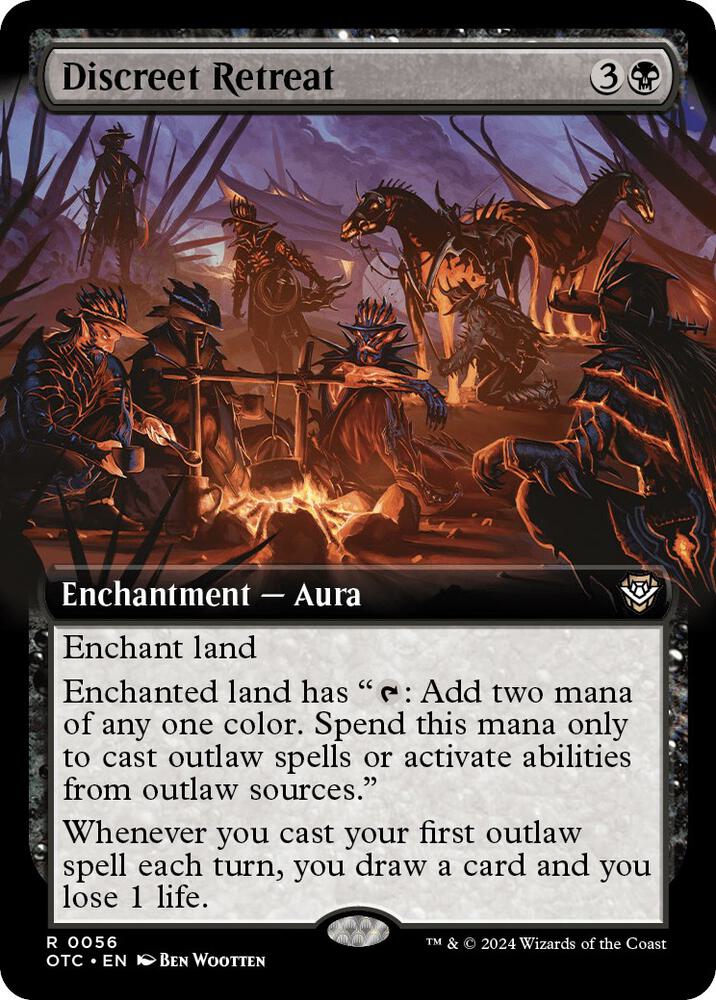 Discreet Retreat (Extended Art) 56 card from Commander: Outlaws of Thunder Junction
