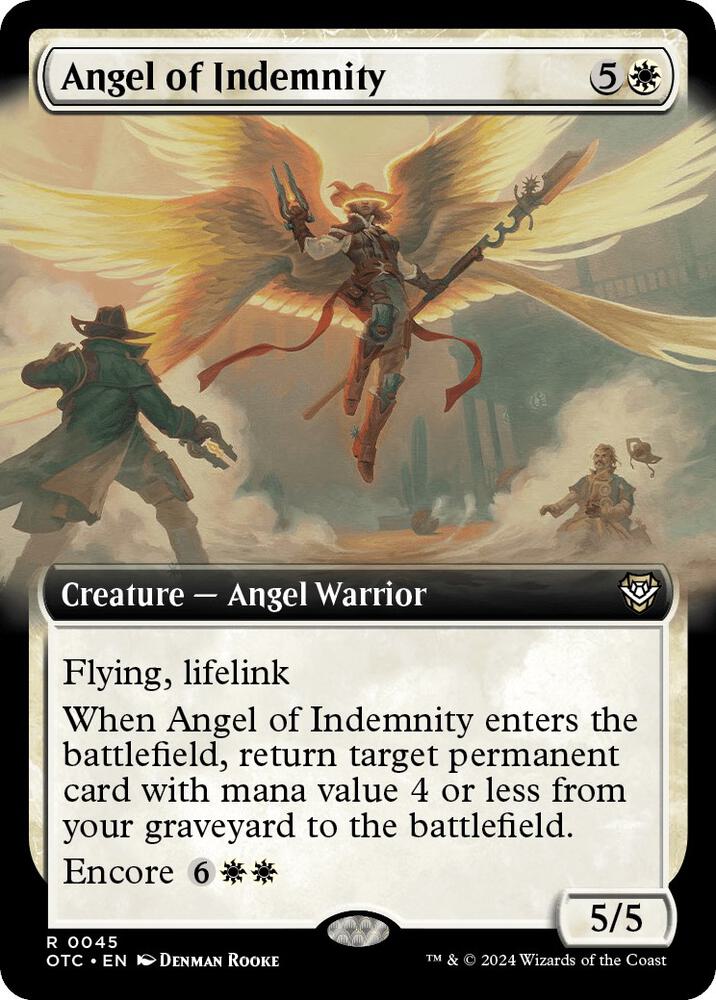 Angel of Indemnity (Extended Art) 45 card from Commander: Outlaws of Thunder Junction