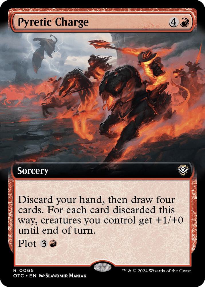 Pyretic Charge (Extended Art) 65 card from Commander: Outlaws of Thunder Junction