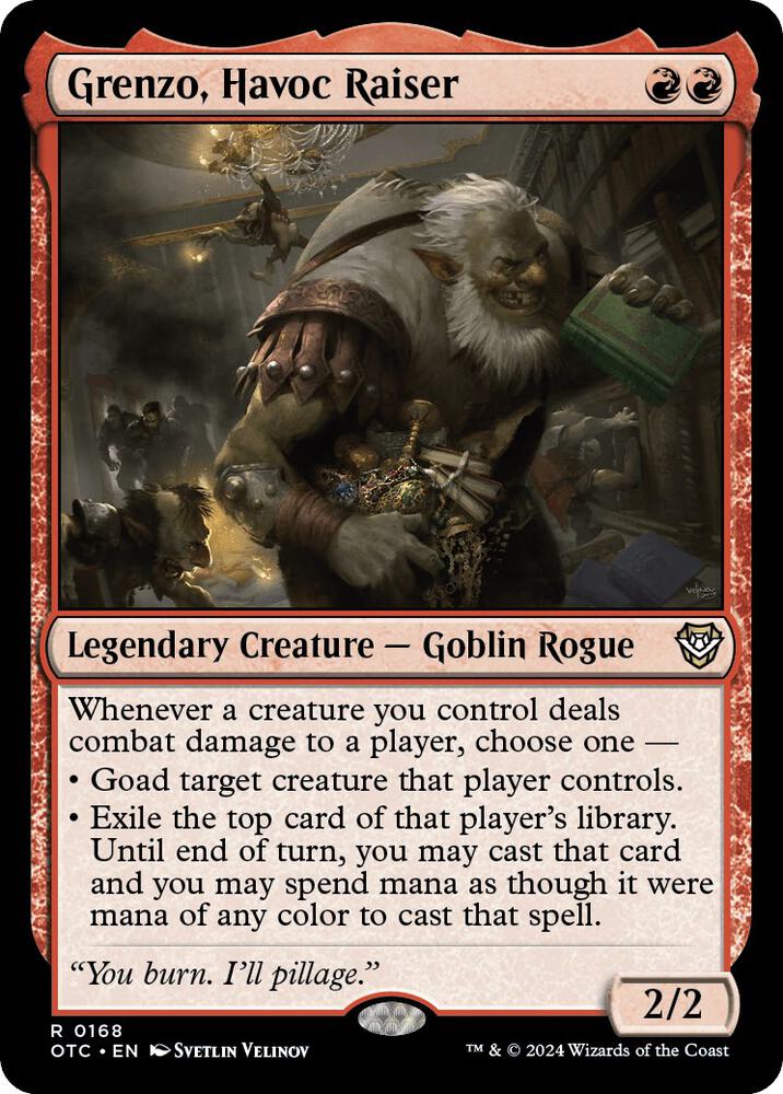 Grenzo, Havoc Raiser 168 card from Commander: Outlaws of Thunder Junction
