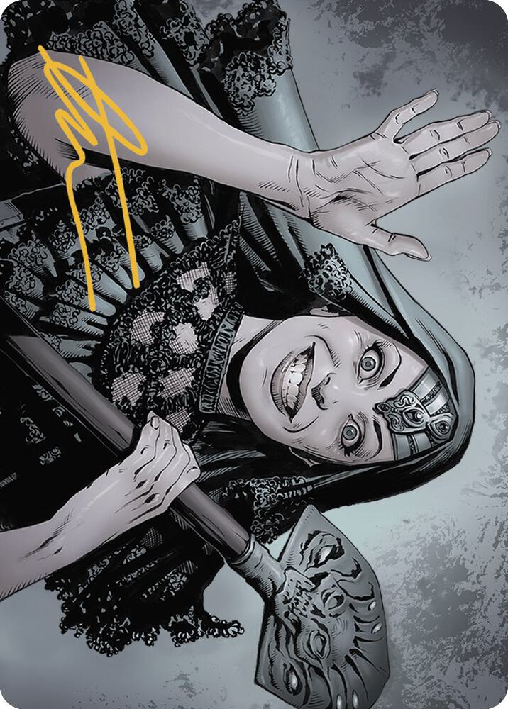 Gisa, the Hellraiser Art Card (Gold-Stamped Signature) 51 card from Art Series: Outlaws of Thunder Junction