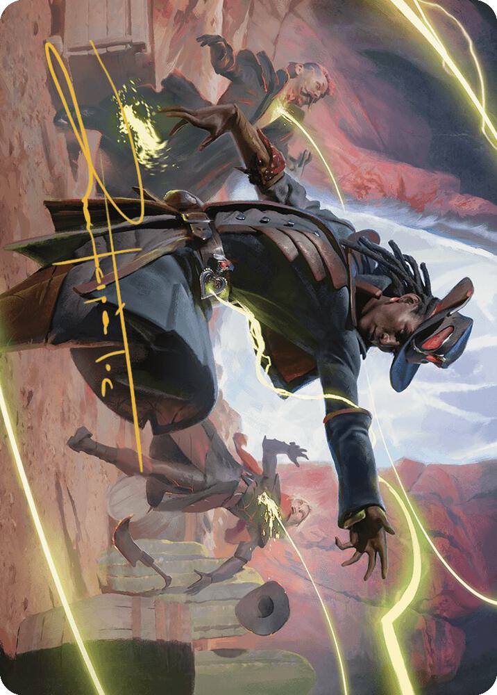 Lilah, Undefeated Slickshot Art Card (Gold-Stamped Signature) 26 card from Art Series: Outlaws of Thunder Junction