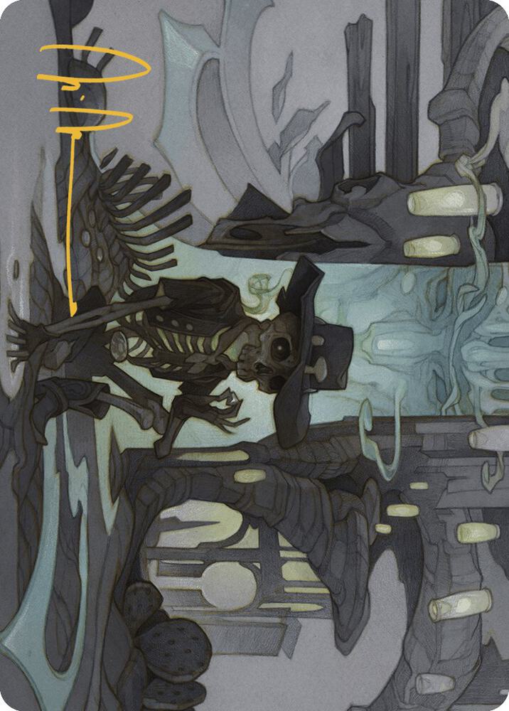 Tinybones Joins Up Art Card (Gold-Stamped Signature) 9 card from Art Series: Outlaws of Thunder Junction