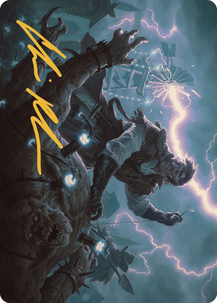 Geralf, the Fleshwright Art Card (Gold-Stamped Signature) 5 card from Art Series: Outlaws of Thunder Junction