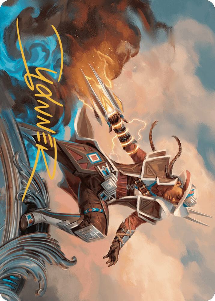 Annie Flash, the Veteran Art Card (Gold-Stamped Signature) 17 card from Art Series: Outlaws of Thunder Junction